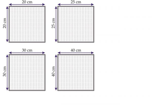 Lietaus galva Ultra Slim Square 20, 25, 30, 40cm