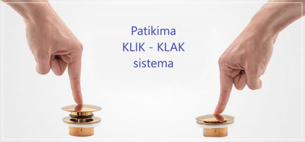 Sifonas REA su Klik-klak dangteliu JUODAS