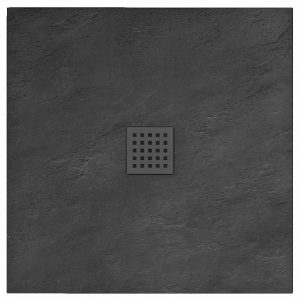 Dušo padėklas Rock Black su sifonu 90×90, 90×120, 80×100, 80×120 cm
