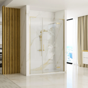 Dušo durys REA HUGO Brush Gold 80, 90, 100 cm - Image 2