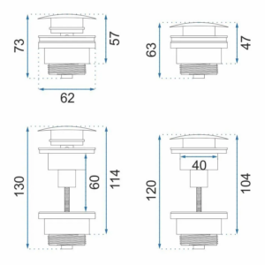 Sifonas REA su Klik-klak dangteliu Nickel - Image 6