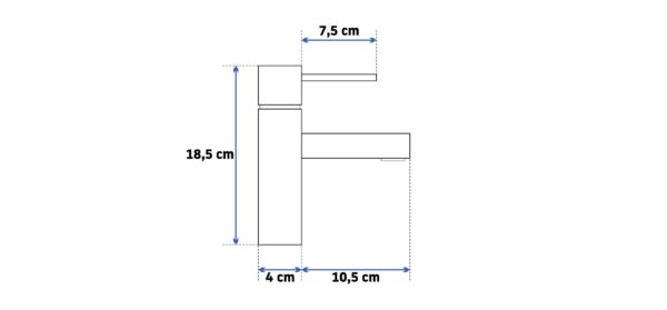 Praustuvo maišytuvas Rea Tess Black 18 - Image 5
