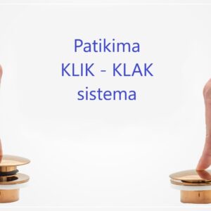 Universalus Praustuvo dangtelis Rea Klik-klak Juodas metalizuotas - Image 3