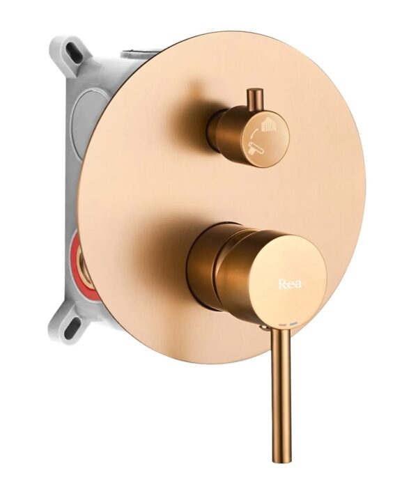 Dušo maišytuvas Rea Lungo Brushed Copper potinkinis - Image 2