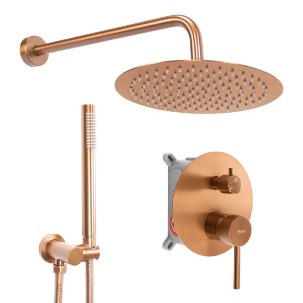 Dušo maišytuvas Rea Lungo Brushed Copper potinkinis