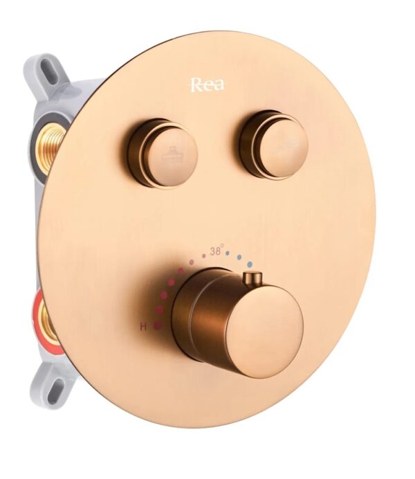 Dušo maišytuvas Rea Lungo Miler Brushed Copper Termostat potinkinis - Image 2